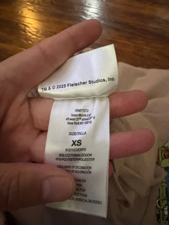 Extra small Betty Boop Beige Wide-Leg Lounge Pants with Motorcycle Graphic - Picture 5 of 6